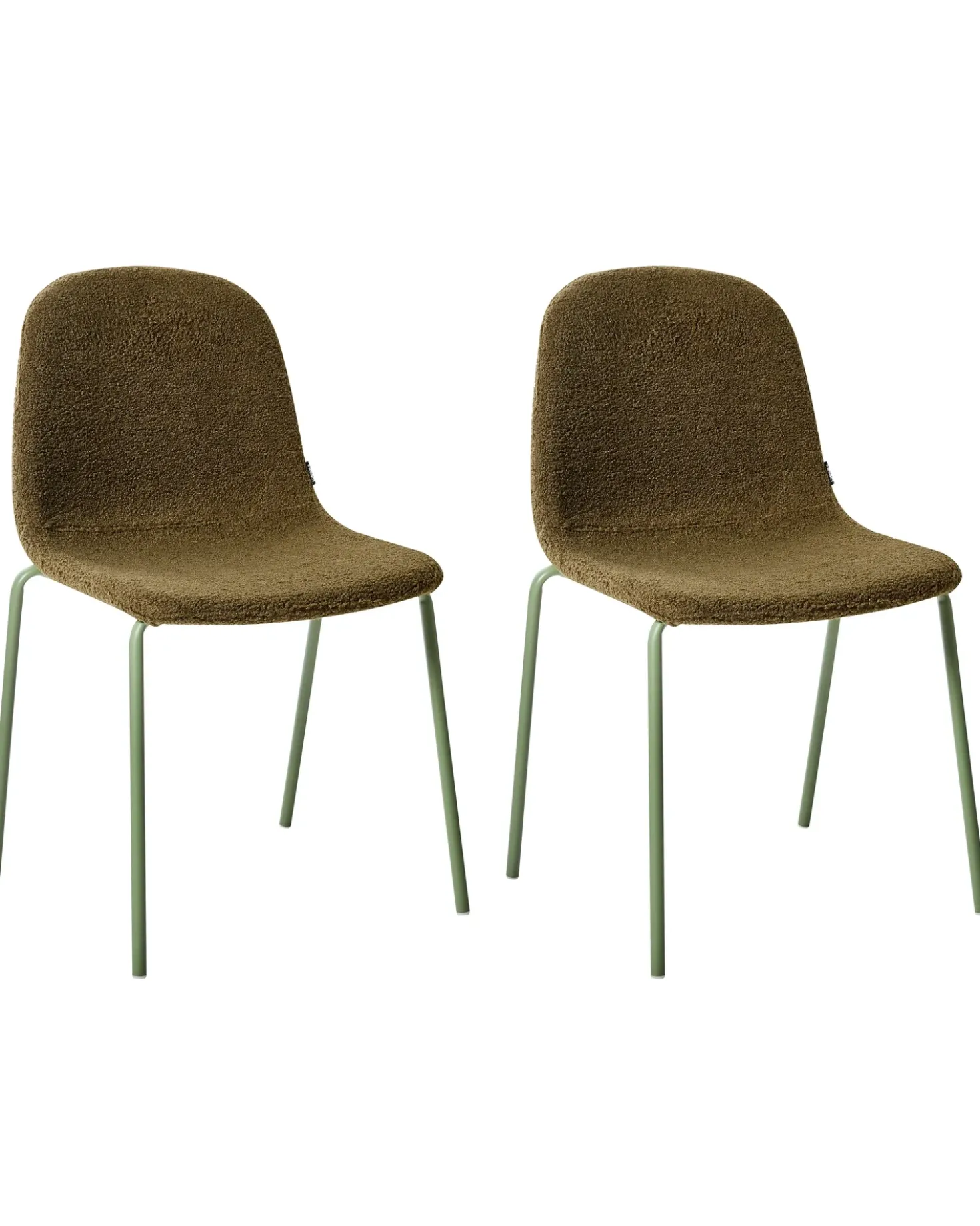 Set di 2 sedie da conferenza LOMA Bouclé Verde