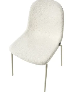 Set di 2 sedie da conferenza LOMA Bouclé Bianco sporco