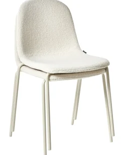 Set di 2 sedie da conferenza LOMA Bouclé Bianco sporco