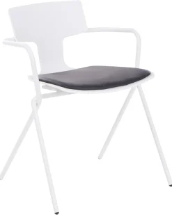 Set di 2 sedie da conferenza MANSON Nero/Bianco