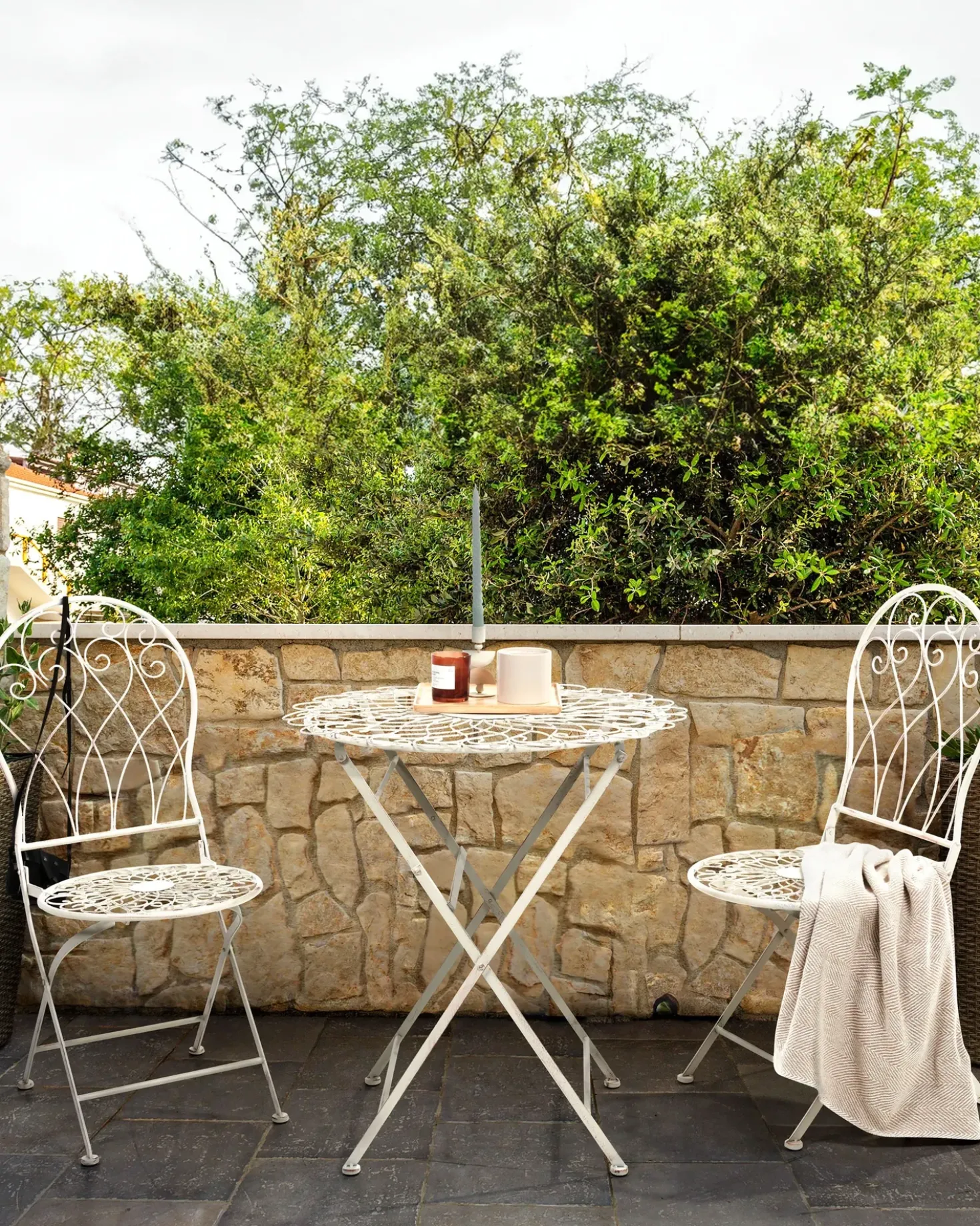 Set di 2 sedie da giardino STIFFE Metallo Bianco