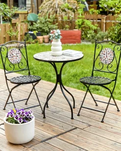 Set di 2 sedie da giardino CASARIO Metallo Nero