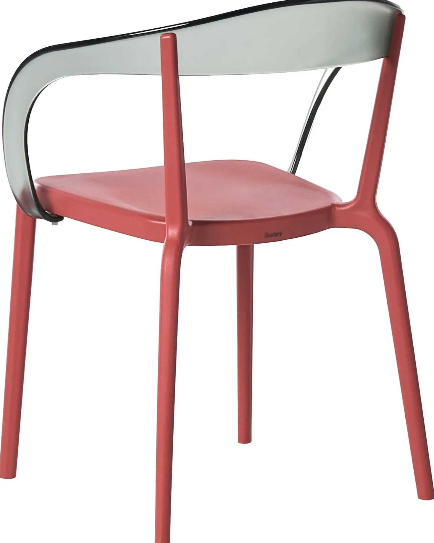 Set di 4 sedie da giardino MALEVIZI Impilabile Rosso