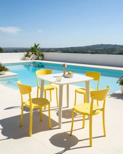 Set di 4 sedie da giardino VIESTE Giallo