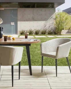 Set di 2 sedie da giardino CURGOS Tessuto Beige