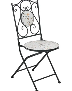 Set di 2 sedie da giardino ARTENA Pieghevole Metallo Nero