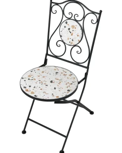 Set di 2 sedie da giardino ARTENA Pieghevole Metallo Nero