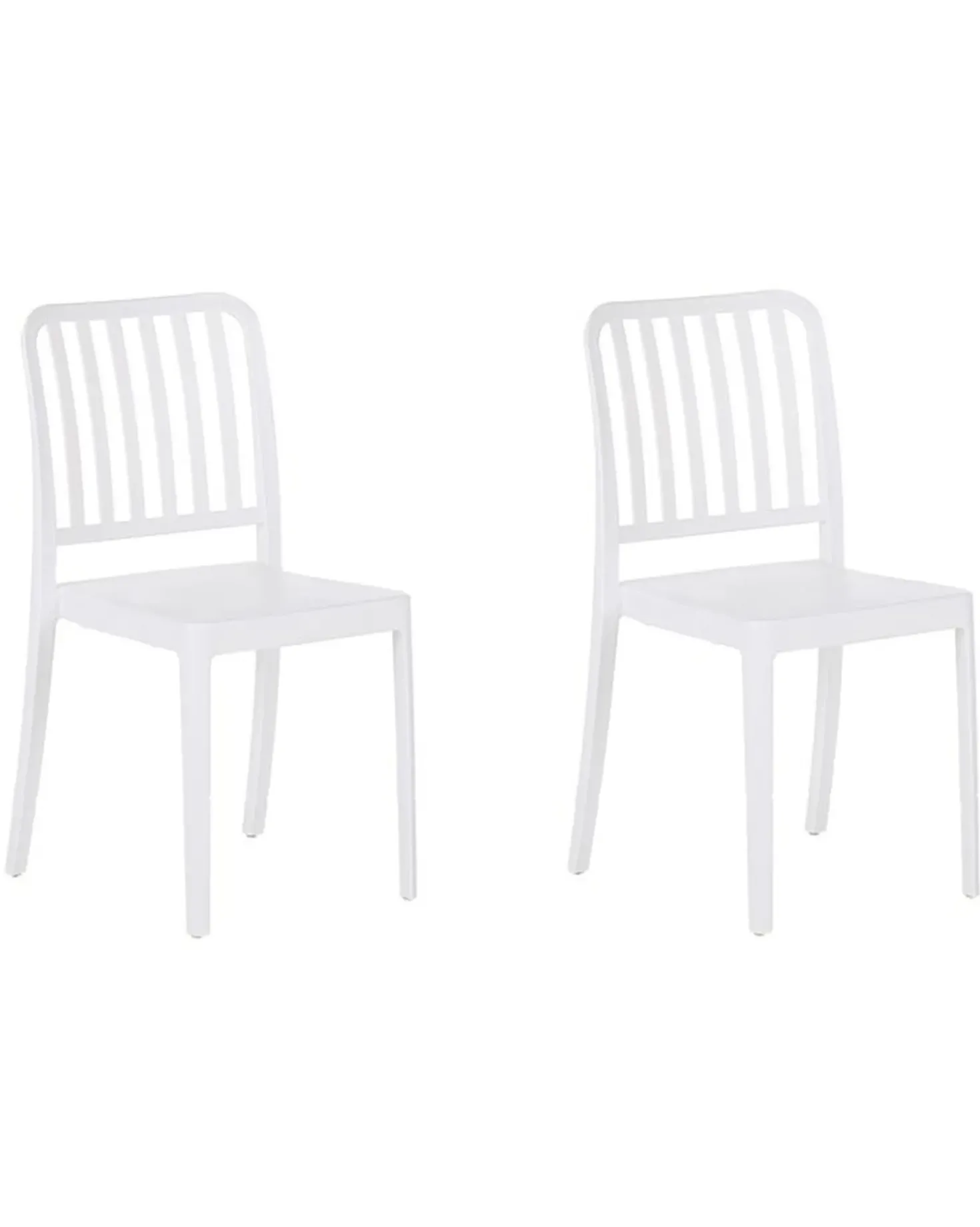 Set di 2 sedie da giardino SERSALE Materiale sintetico Bianco