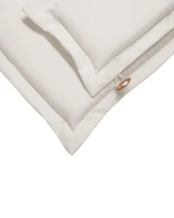 Set di 6 sedie da giardino con cuscini AMANTEA Legno d'acacia Bianco sporco