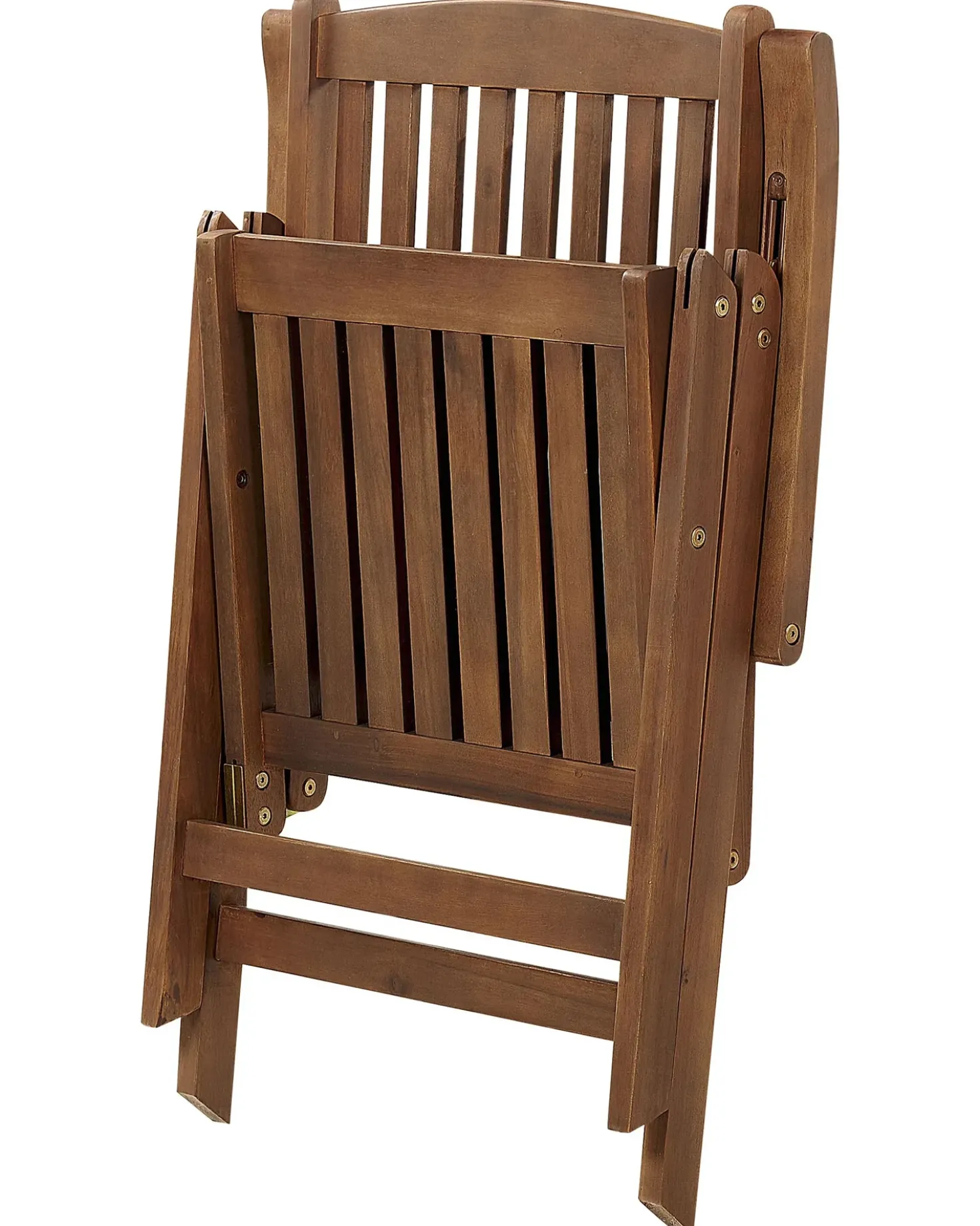 Set di 6 sedie da giardino con cuscini AMANTEA Legno d'acacia Bianco sporco