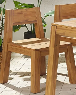 Set di 2 sedie da giardino LIVORNO Legno d'acacia Marrone
