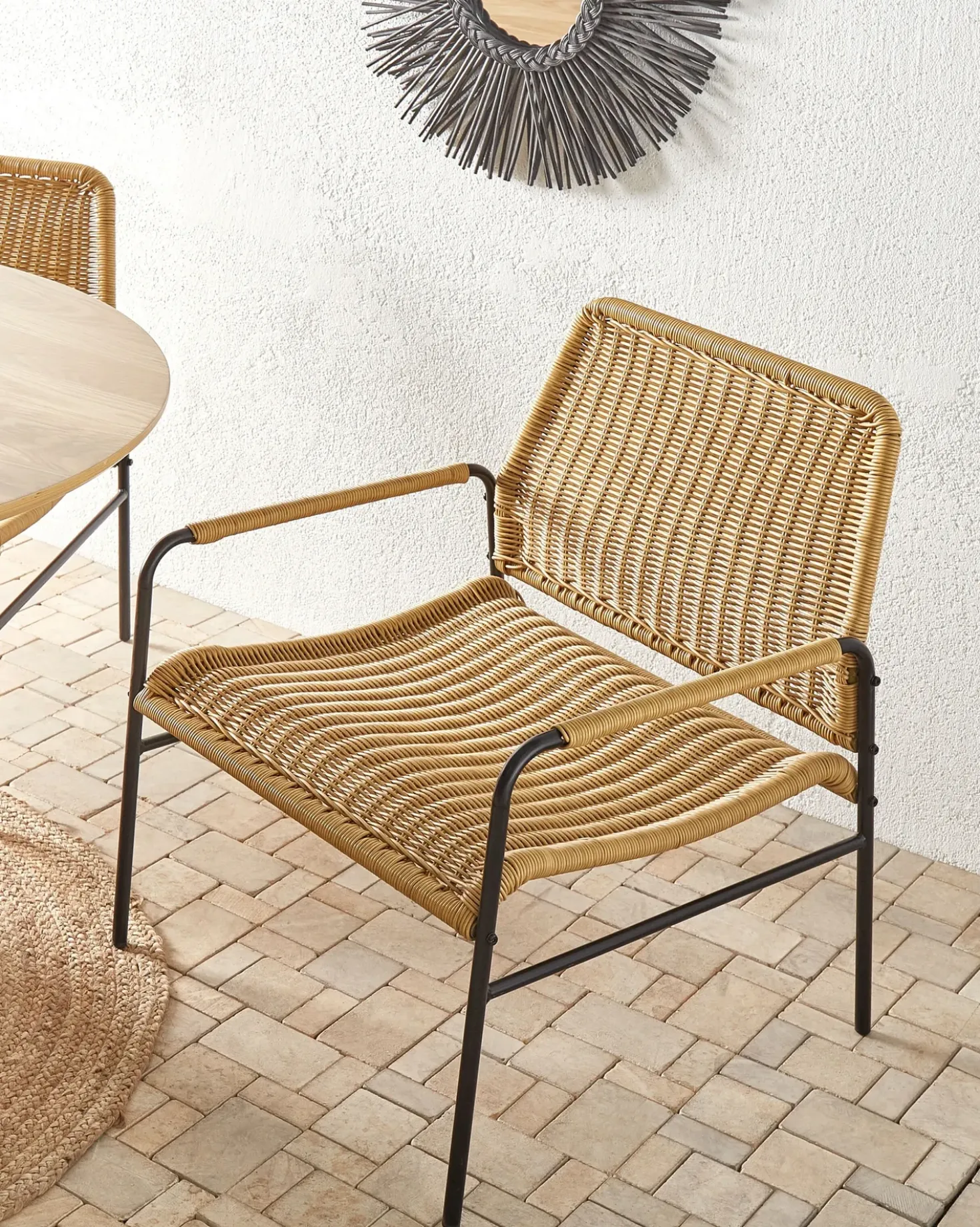 Set di 2 sedie da giardino PRASIMO Rattan sintetico (PE) Naturale