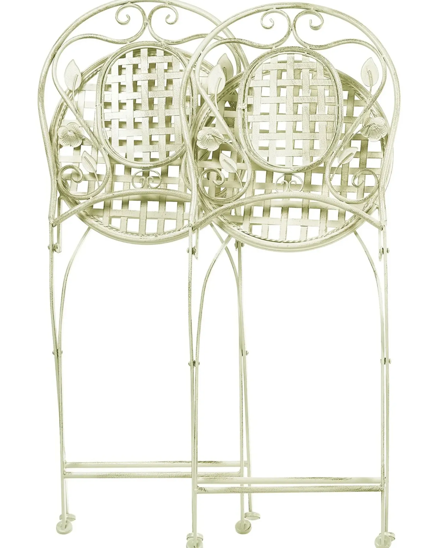 Set di 2 sedie da giardino BIVIO Pieghevole Metallo Verde chiaro