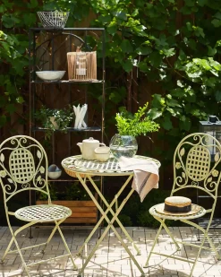 Set di 2 sedie da giardino BIVIO Pieghevole Metallo Verde chiaro