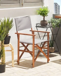 Set di 2 sedie da giardino CINE Legno d'acacia Grigio
