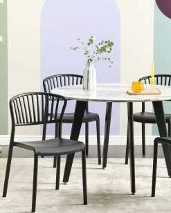 Set di 4 sedie da giardino GELA Nero