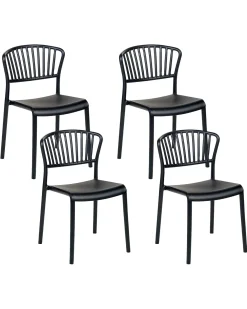 Set di 4 sedie da giardino GELA Nero