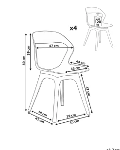 Set di 4 sedie da giardino LACHANIA Nero