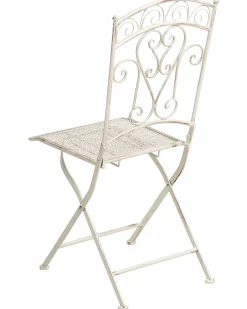 Set di 2 sedie da giardino JUINA Pieghevole Metallo Beige chiaro