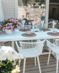 Set di 4 sedie da giardino PESARO Bianco