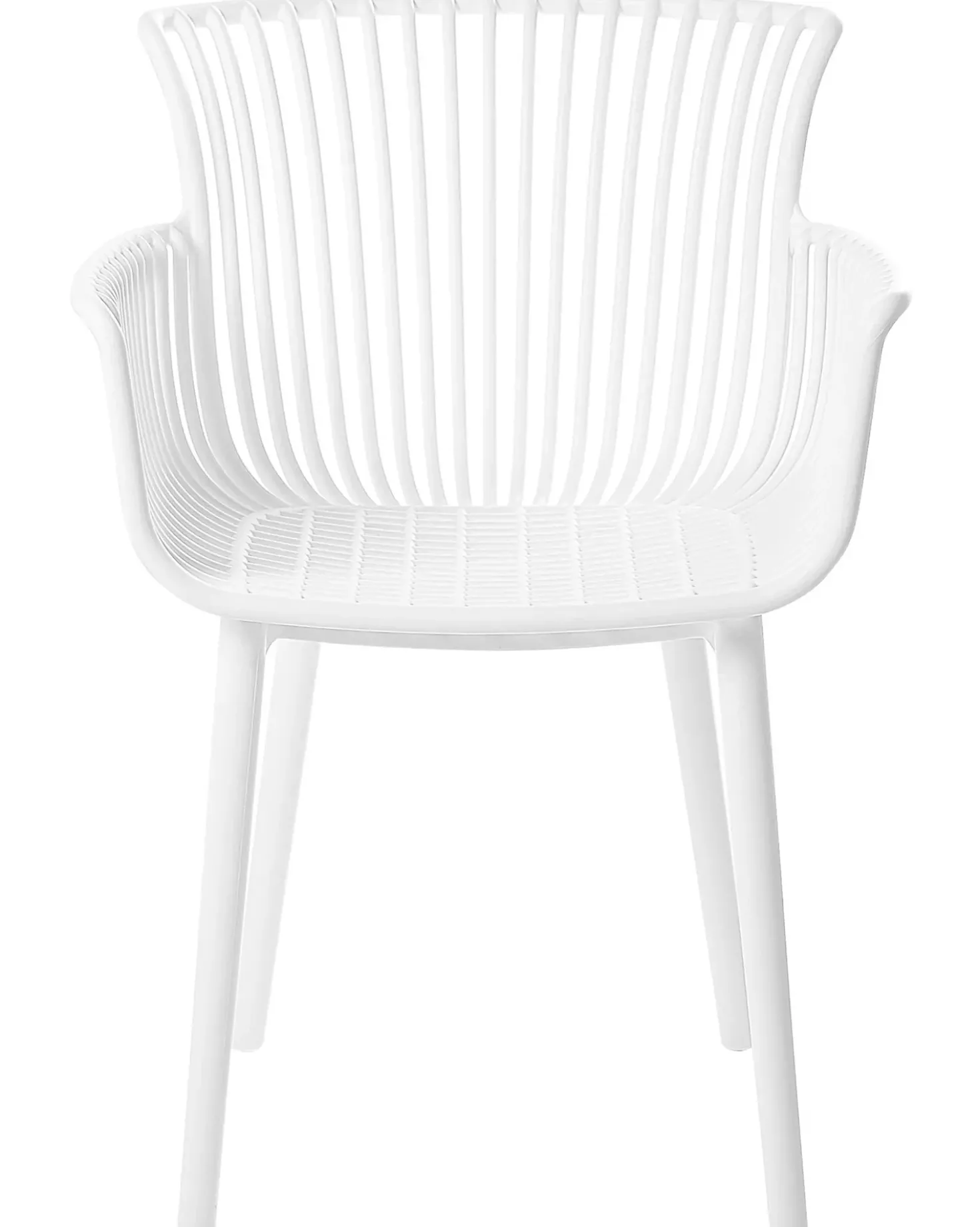 Set di 4 sedie da giardino PESARO Bianco