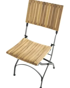Set di 2 sedie da giardino LASCARI Senza braccia Legno d'acacia Marrone chiaro