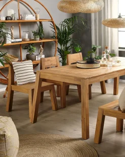 Set di 4 sedie da giardino LIVORNO Legno d'acacia Marrone