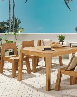 Set di 4 sedie da giardino LIVORNO Legno d'acacia Marrone