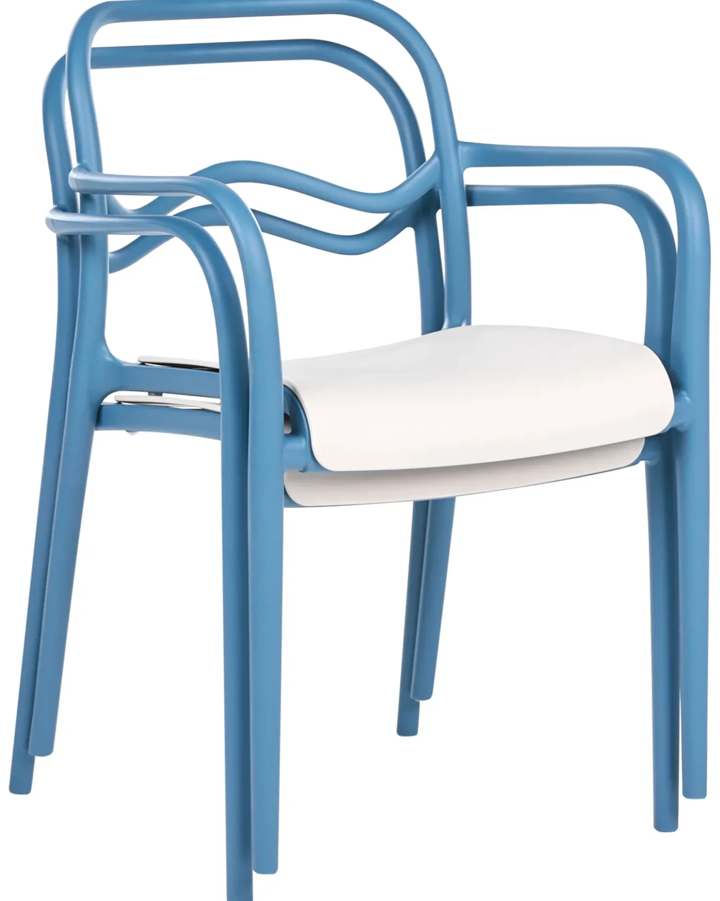 Set di 2 sedie da giardino THASOS Materiale sintetico Blu