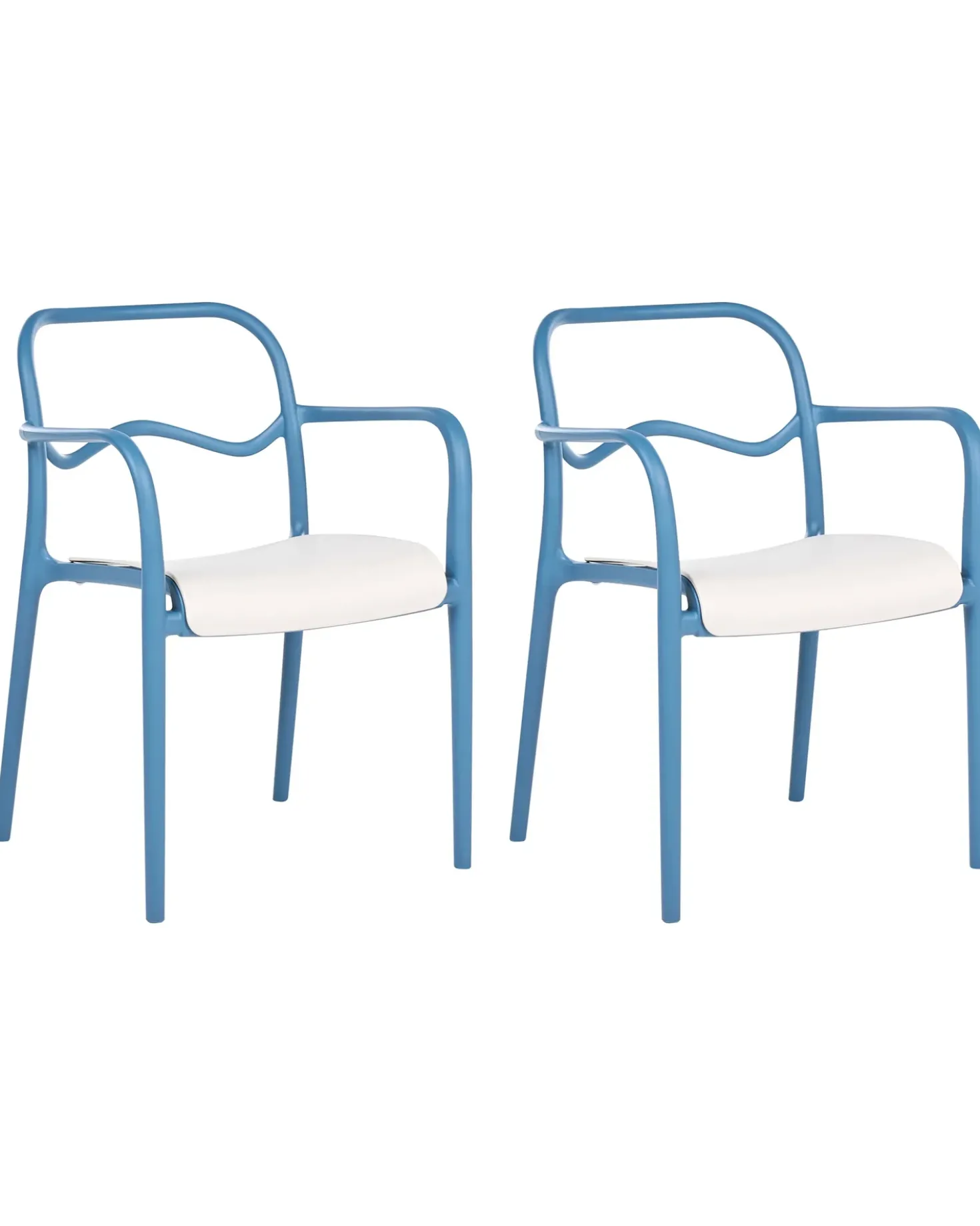 Set di 2 sedie da giardino THASOS Materiale sintetico Blu