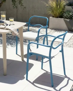 Set di 2 sedie da giardino THASOS Materiale sintetico Blu