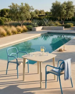 Set di 2 sedie da giardino THASOS Materiale sintetico Blu