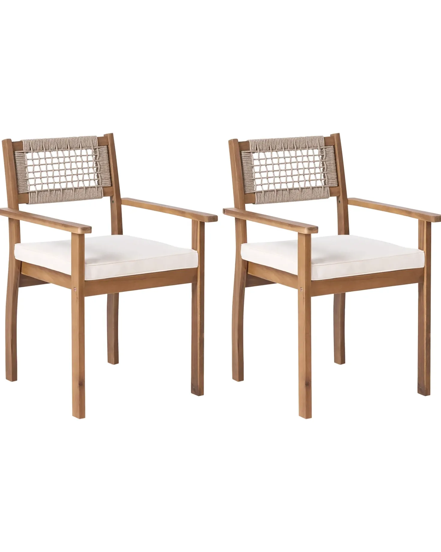 Set di 2 sedie da giardino SUMIRAGO Legno d'acacia Marrone chiaro