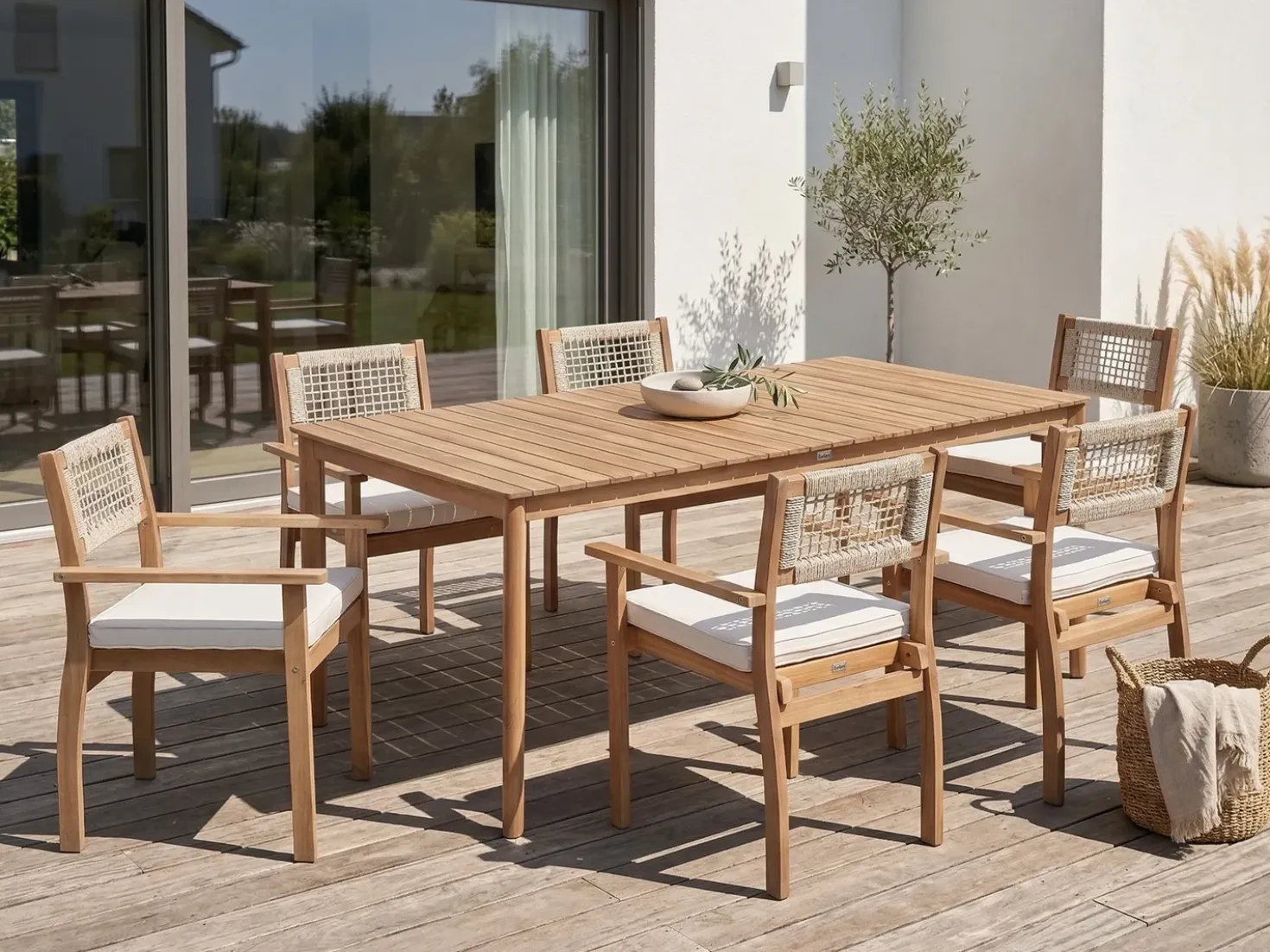 Set di 2 sedie da giardino SUMIRAGO Legno d'acacia Marrone chiaro