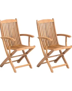 Set di 2 sedie da giardino MAUI Legno d'acacia Marrone chiaro
