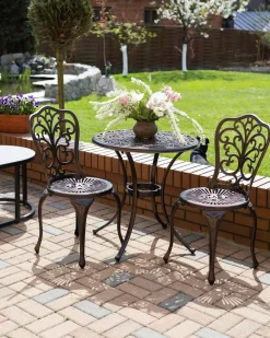 Set di 2 sedie da giardino TRIORA Metallo Marrone