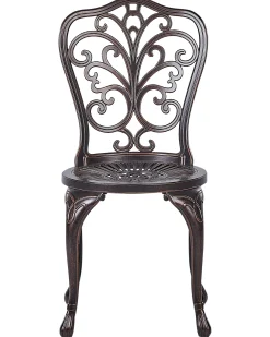 Set di 2 sedie da giardino TRIORA Metallo Marrone