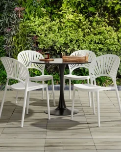 Set di 4 sedie da giardino OSTIA Bianco