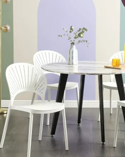 Set di 4 sedie da giardino OSTIA Bianco