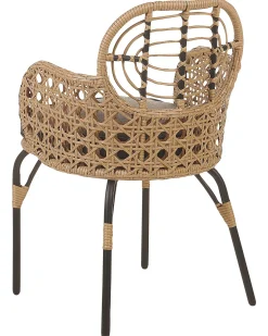 Set di 6 sedie da giardino con cuscini PRATELLO Rattan sintetico (PE) Naturale