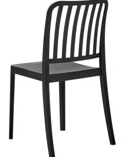 Set di 4 sedie da giardino SERSALE Materiale sintetico Nero
