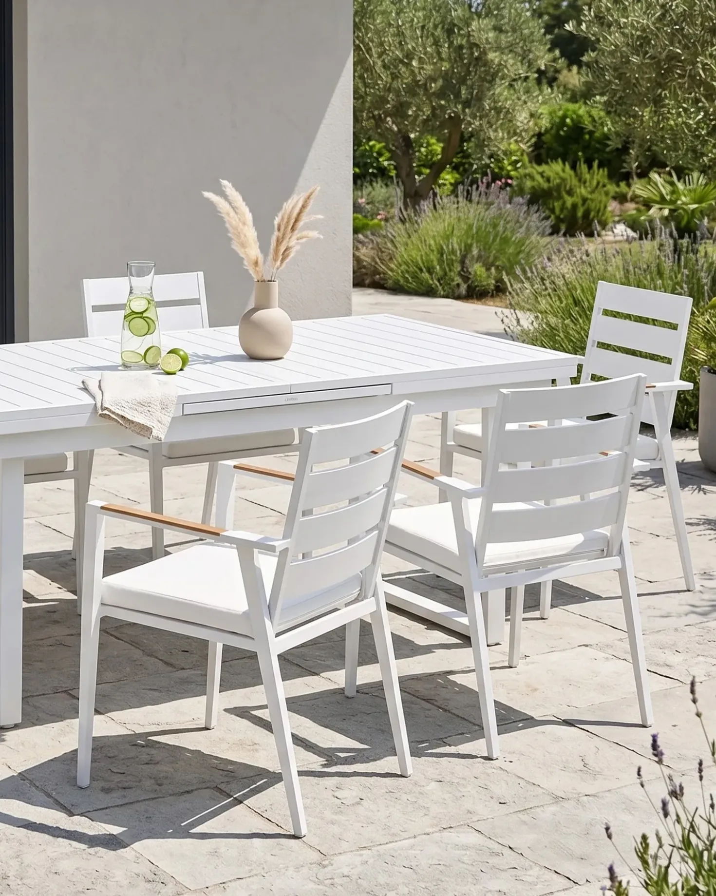 Set di 6 sedie da giardino TAVIANO Metallo Bianco