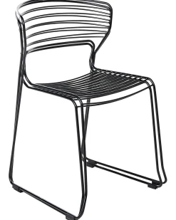 Set di 2 sedie da giardino PISTOIA Metallo Nero