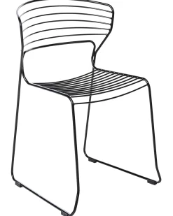 Set di 2 sedie da giardino PISTOIA Metallo Nero