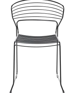 Set di 2 sedie da giardino PISTOIA Metallo Nero