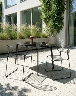 Set di 2 sedie da giardino PISTOIA Metallo Nero