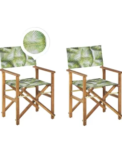 Set di 2 sedie da giardino CINE Legno d'acacia Verde chiaro