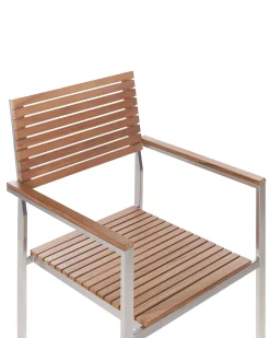 Set di 6 sedie da giardino VIAREGGIO Legno di teak certificato Marrone