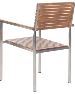 Set di 6 sedie da giardino VIAREGGIO Legno di teak certificato Marrone