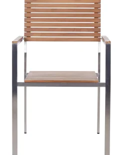 Set di 6 sedie da giardino VIAREGGIO Legno di teak certificato Marrone